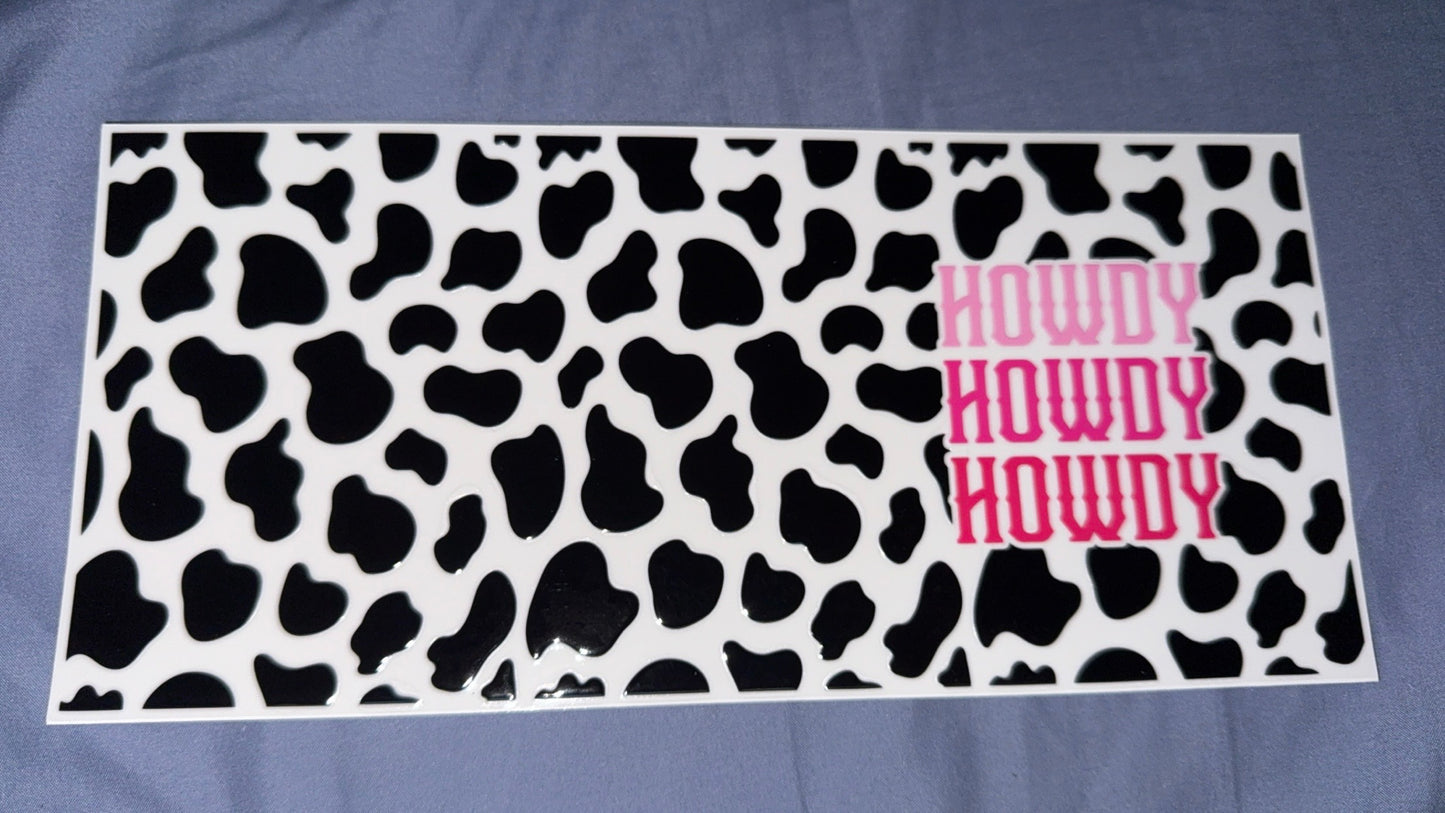 Howdy Cow Print Decal