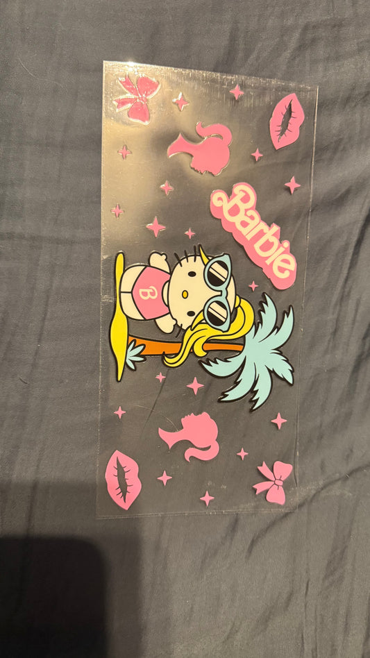 Hello Kitty Barbie Decal