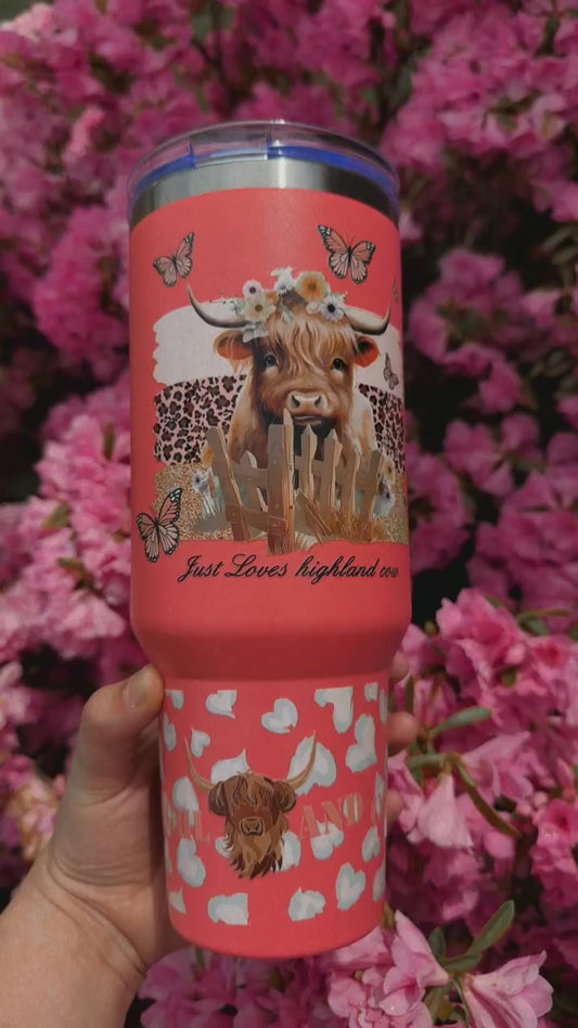 Peach Cow 40 Oz Tumblers